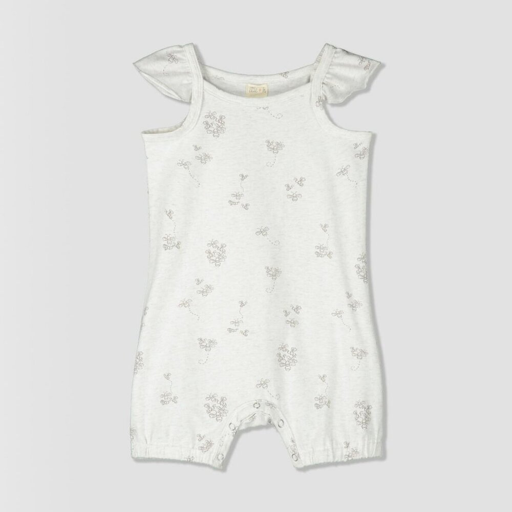 Ettie+H - Jersey Romper in Cream Heather Bees